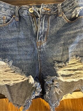 S.O.N.G. Curvy Super High-Rise Denim Shorts - Classic Blue